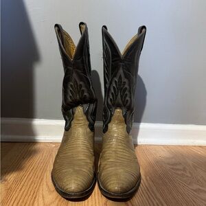 Tony Lama lizard skin boots